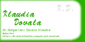 klaudia dovala business card